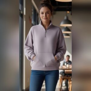 Women's Lavender Quarter-Zip Pullover NWT